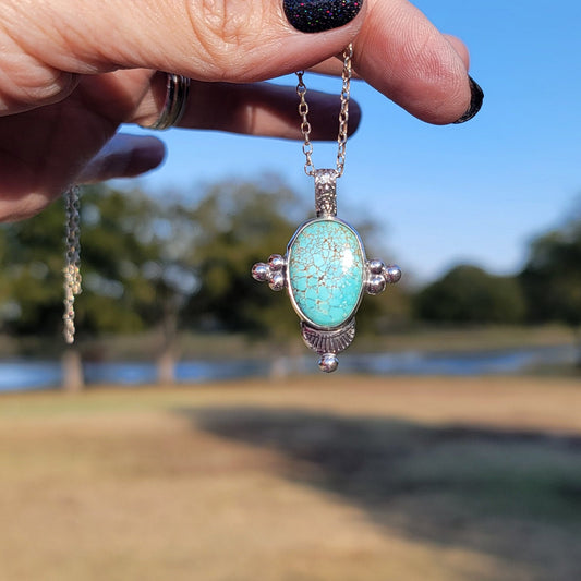 Number 8 Turquoise Pendant