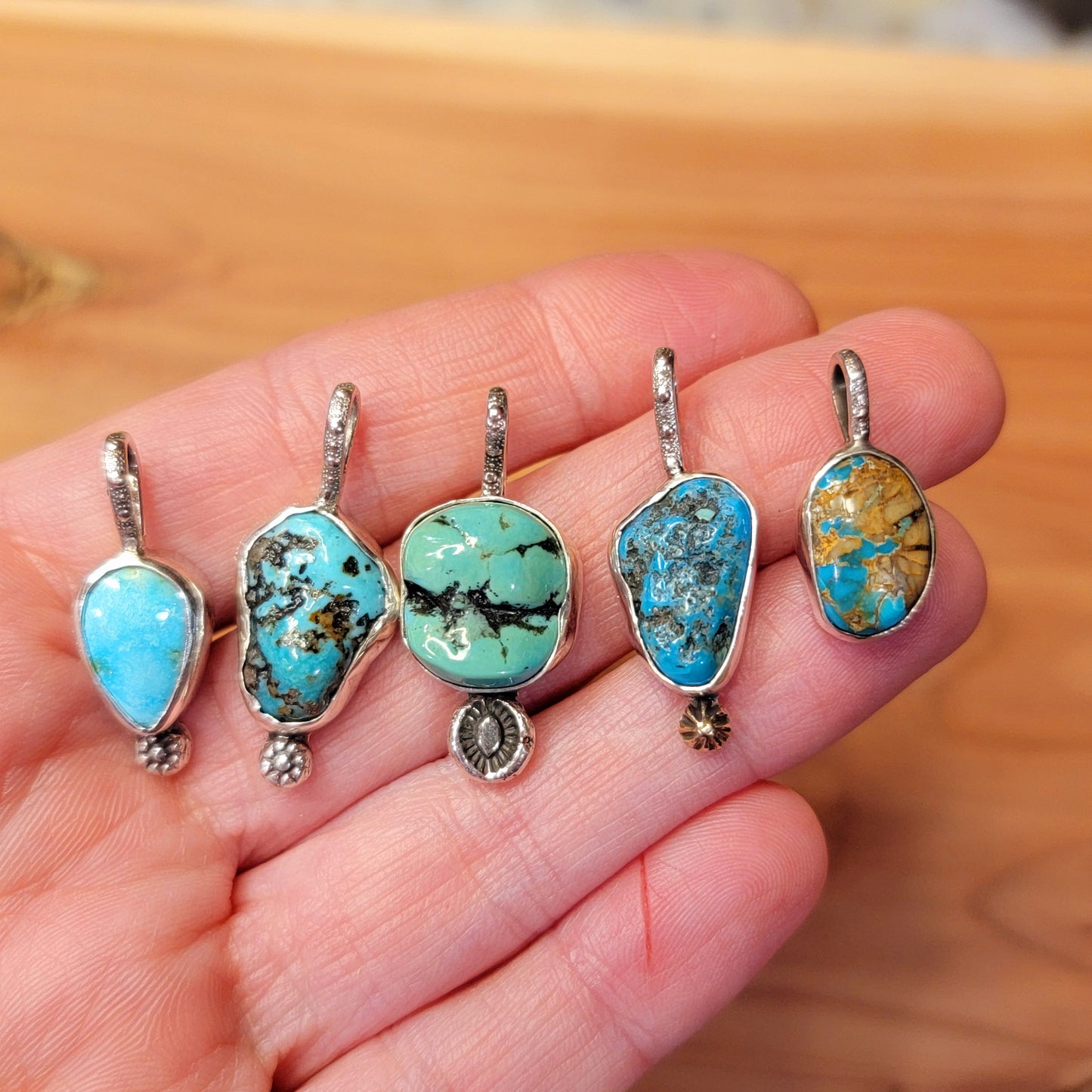 Turquoise Charm Pendants