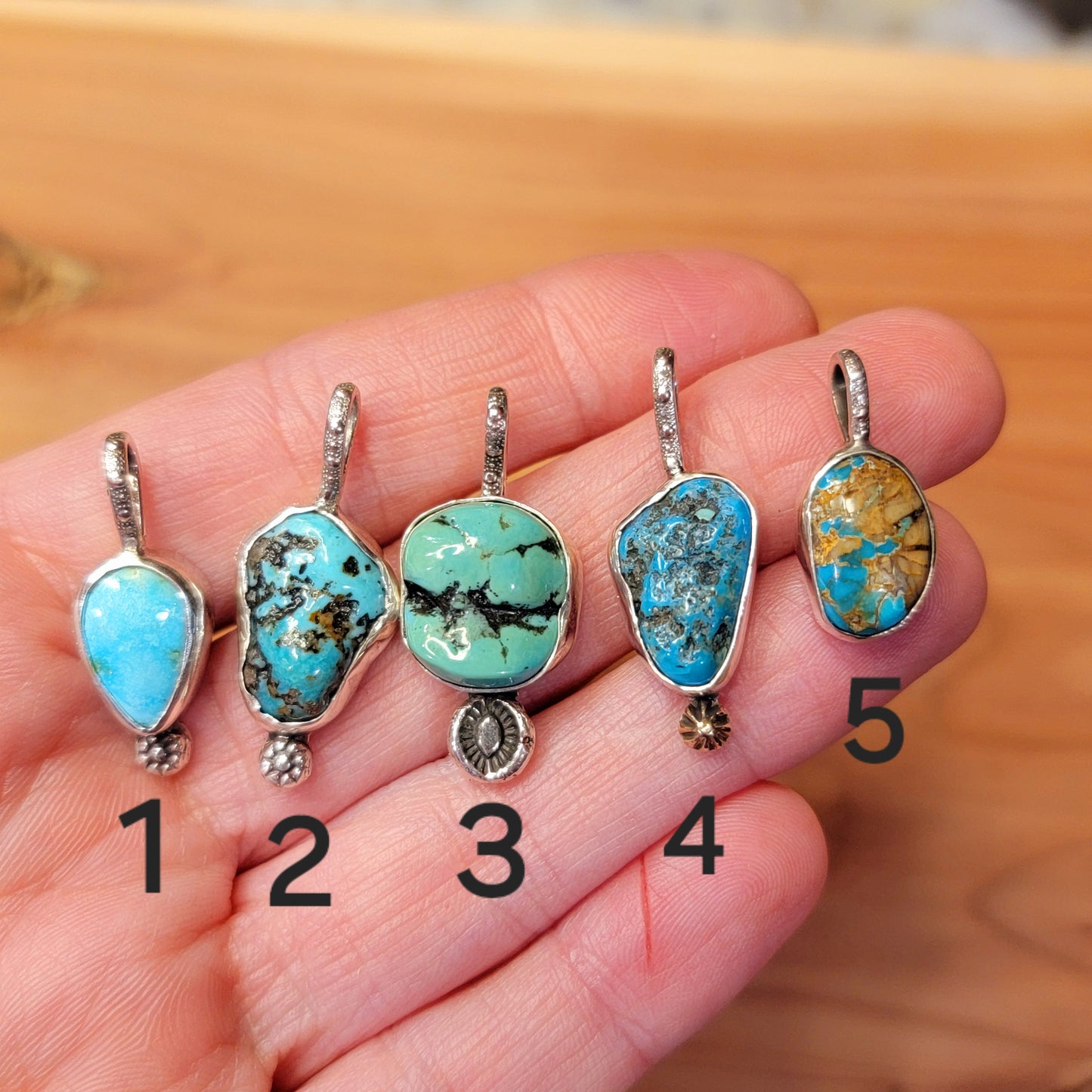 Turquoise Charm Pendants