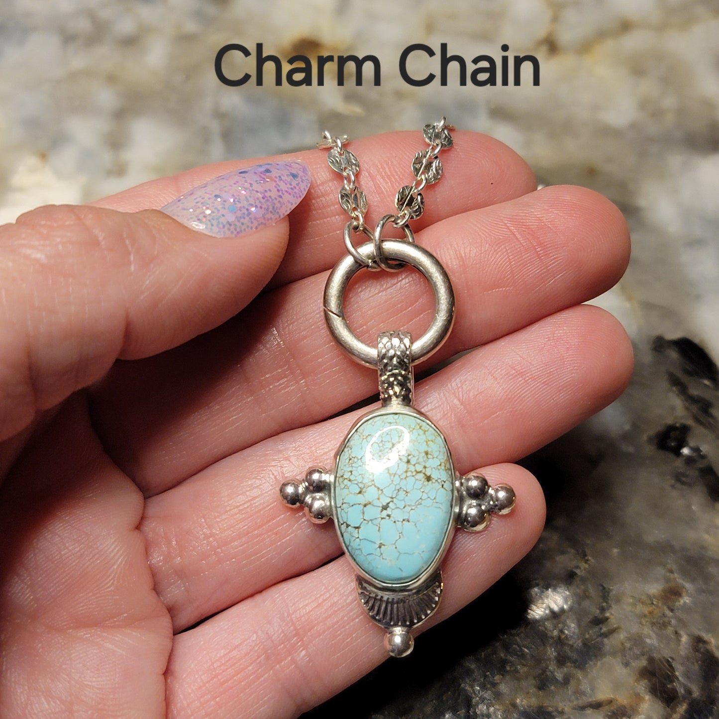 Number 8 Turquoise Pendant