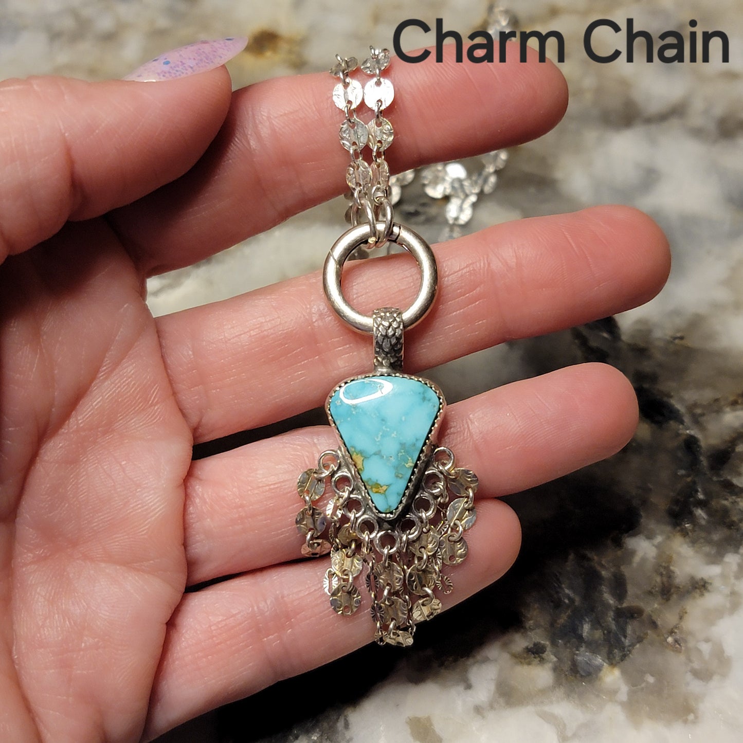 Pilot Mountain Turquoise Fringe Pendant