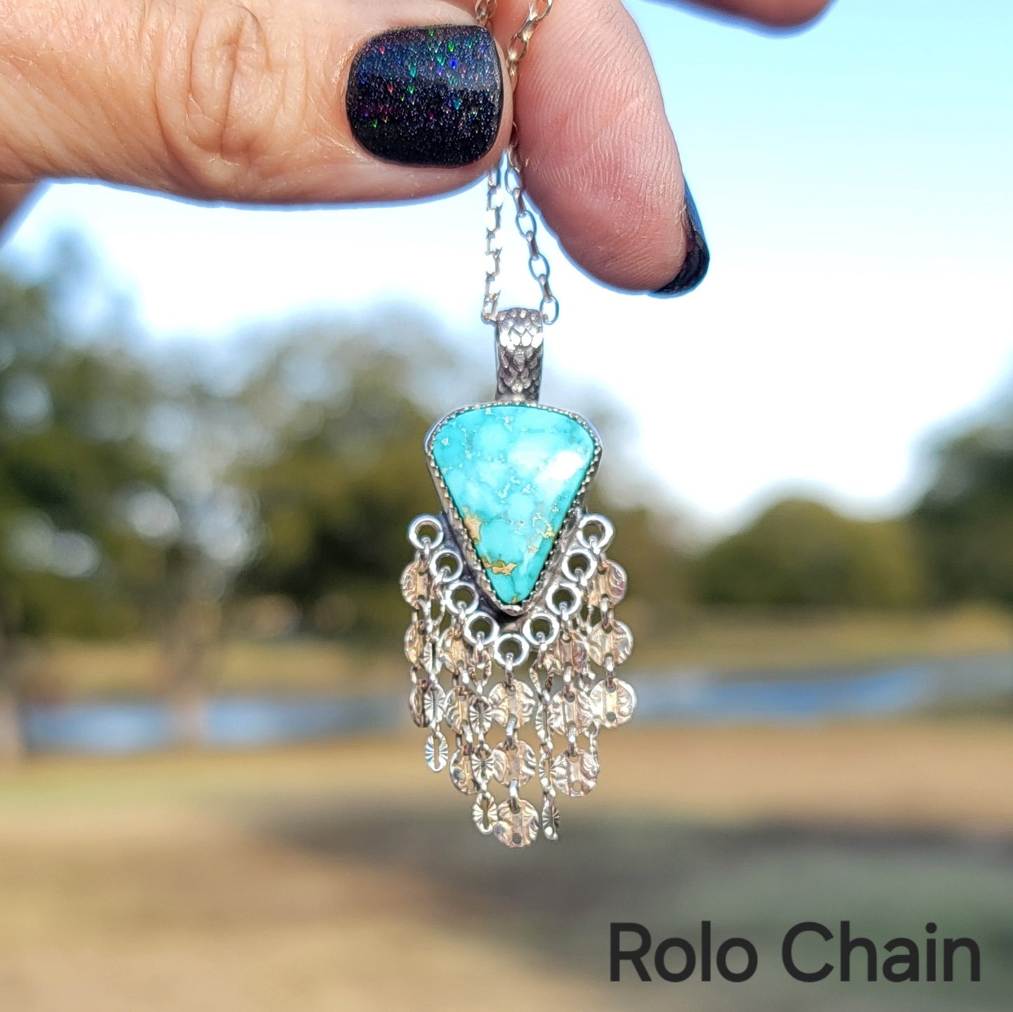 Pilot Mountain Turquoise Fringe Pendant