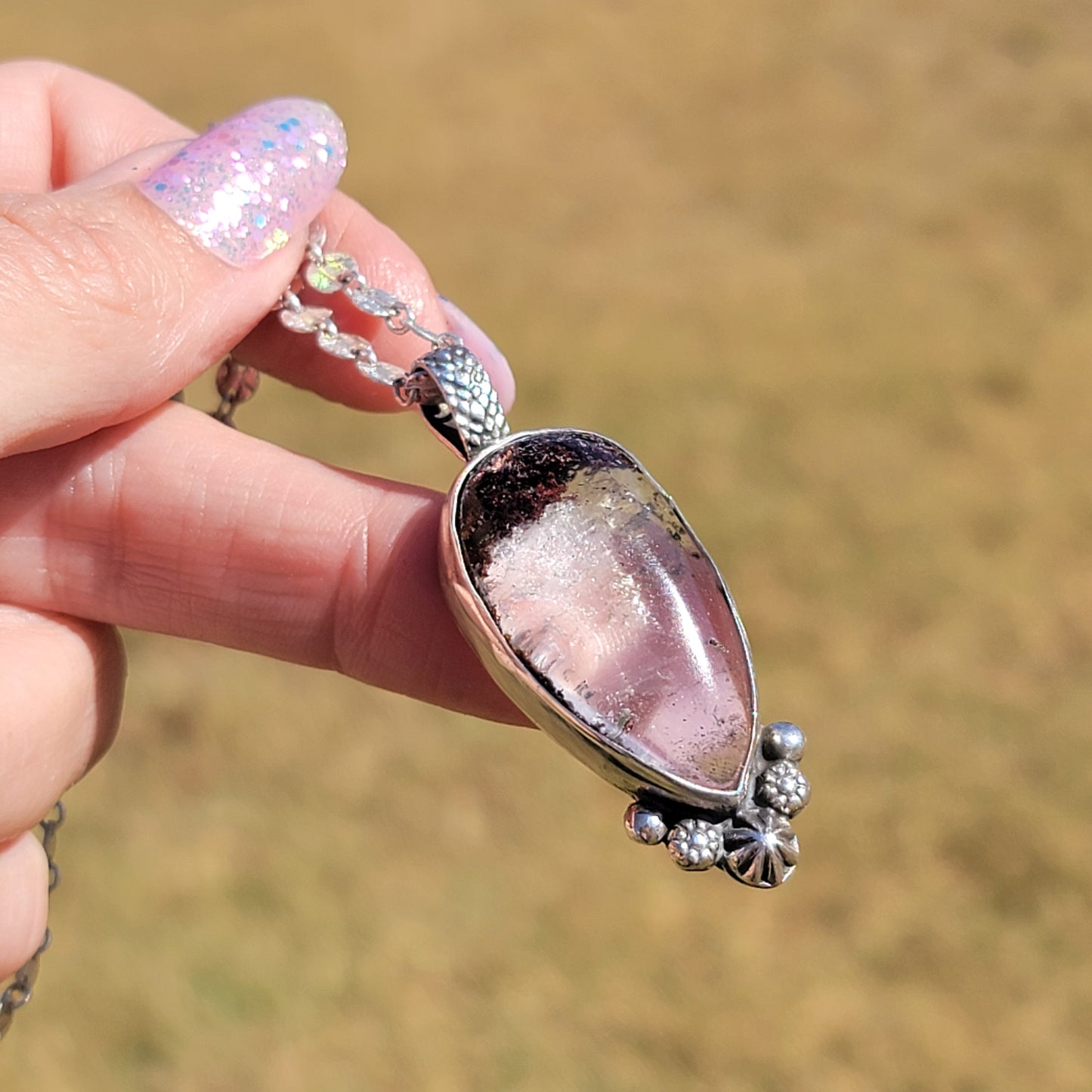 Included Quartz and Sterling Pendant