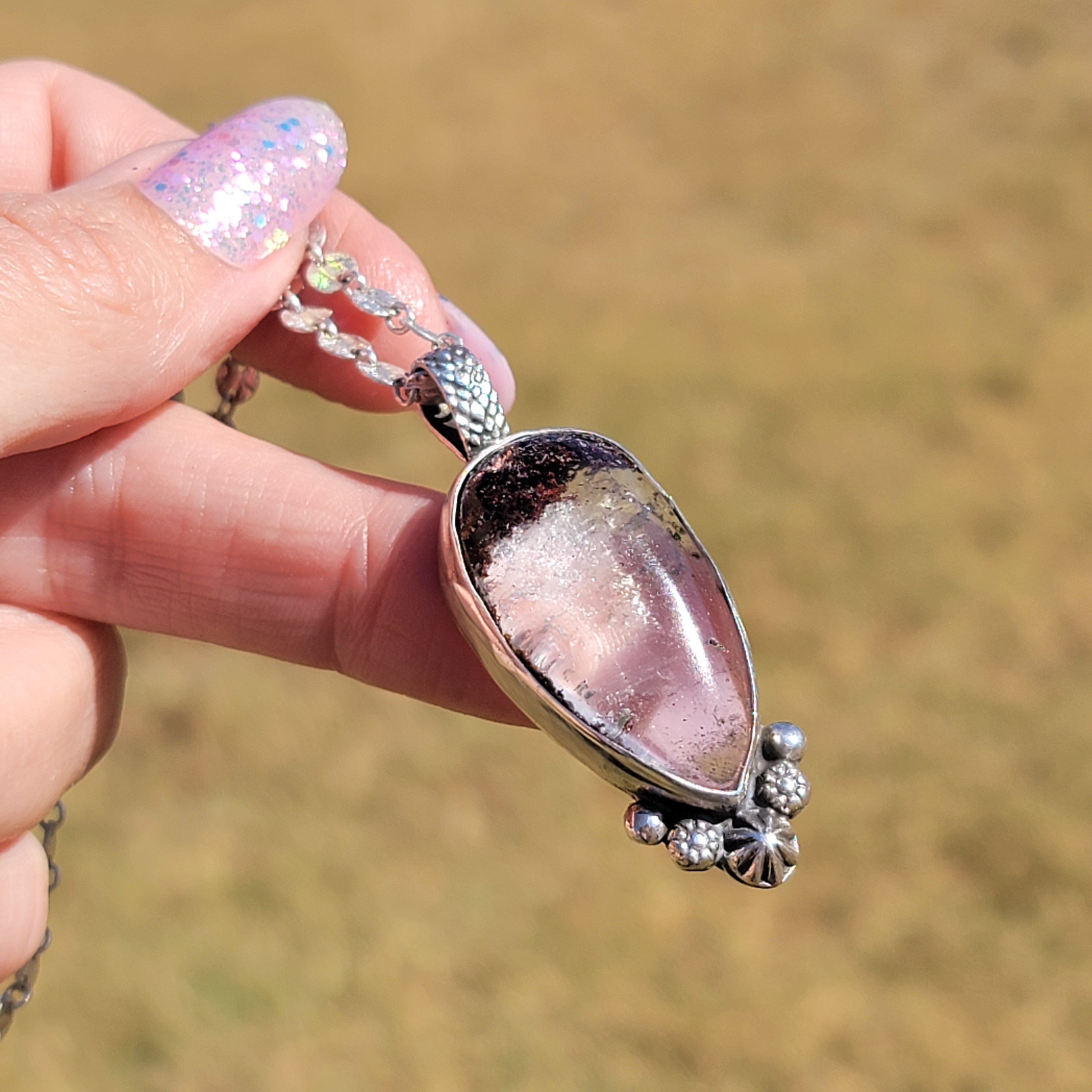 Included Quartz and Sterling Pendant