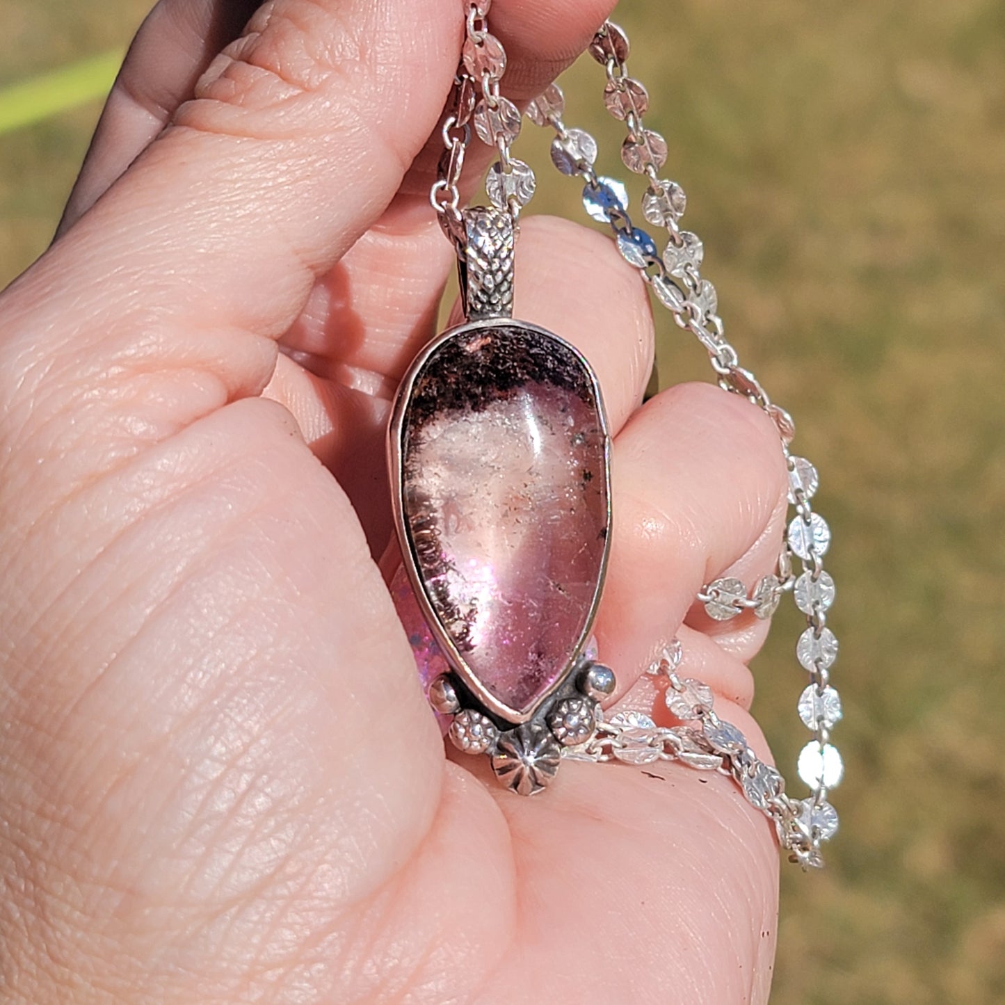 Included Quartz and Sterling Pendant