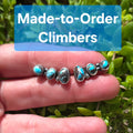 Made-to-Order Turquoise and Sterling Climber Post Earrings