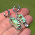 Natural #8 Turquoise and Sterling Earrings