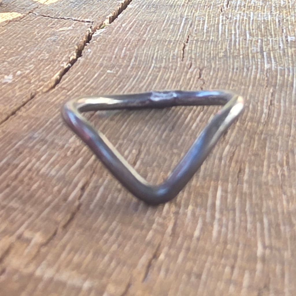 Beaded Arch or Mountain Blackened Sterling Stacker