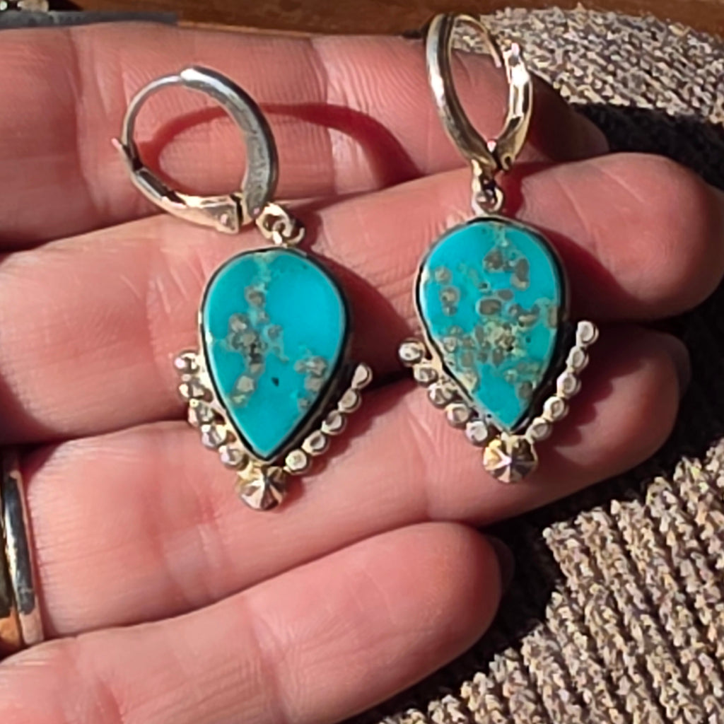 Persian Turquoise earrings with Bead details