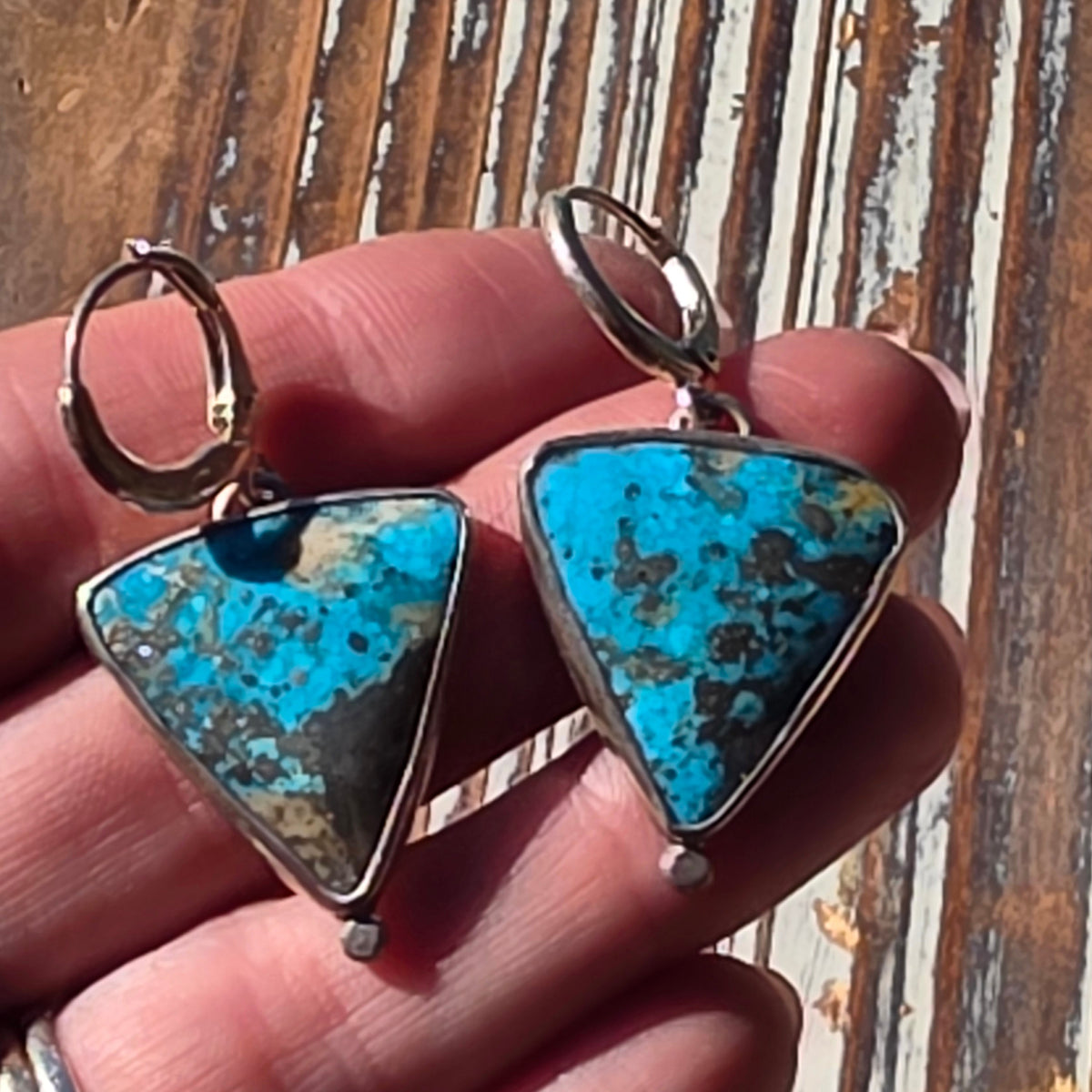 Persian Turquoise earrings with Bead detail