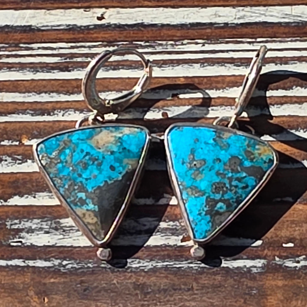 Persian Turquoise earrings with Bead detail