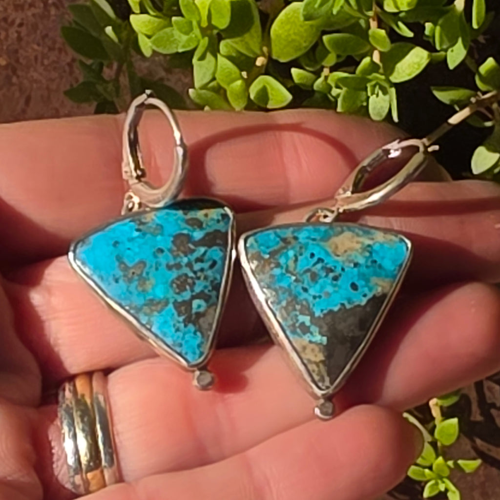 Persian Turquoise earrings with Bead detail