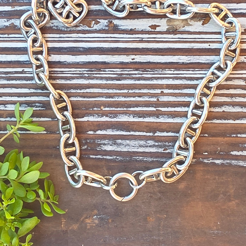 Turquoise Nugget Stamped Pendant Necklace