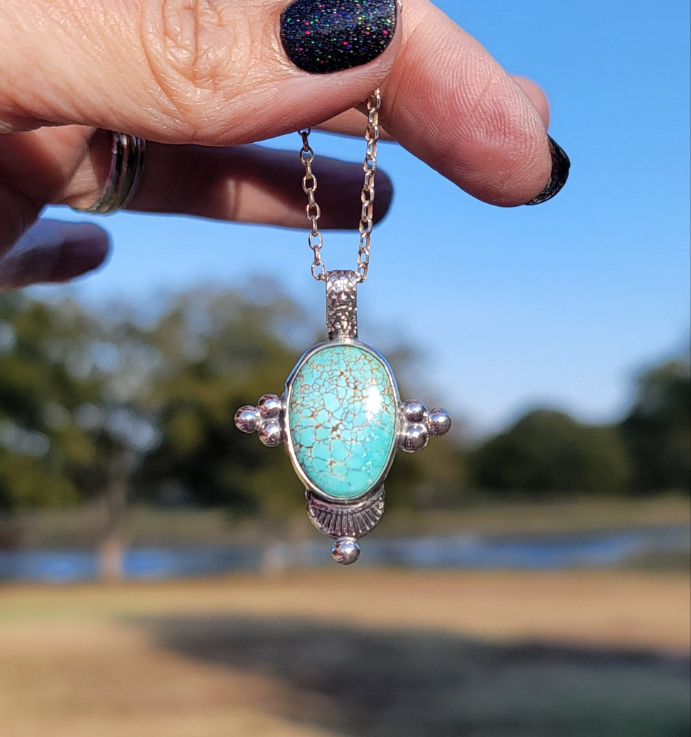 Number 8 Turquoise Pendant