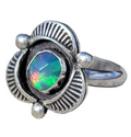 Ethiopian Opal Bloom Shadowbox Ring, Size 7