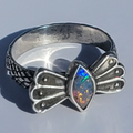 Sz  6.75 Australian Opal Butterfly Ring