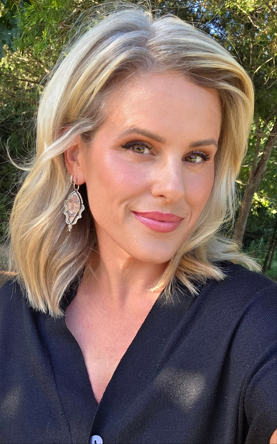 Lepidolite and Stamped Sterling Earrings