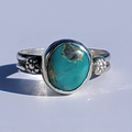 Sz. 8.5 Royston Turquoise and sterling double round band