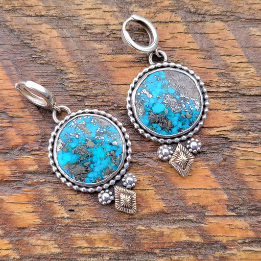 Persian Turquoise and Sterling Earrings