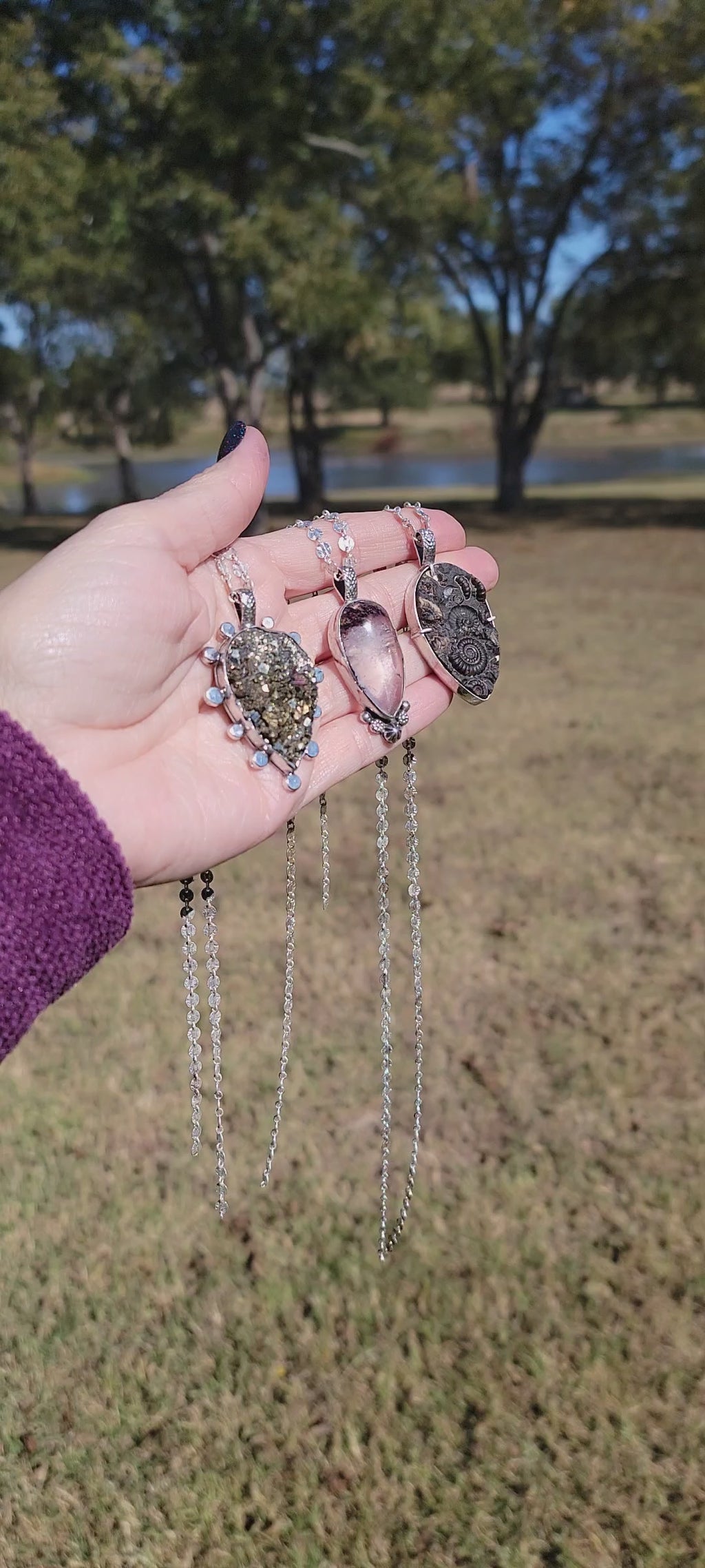 Included Quartz and Sterling Pendant