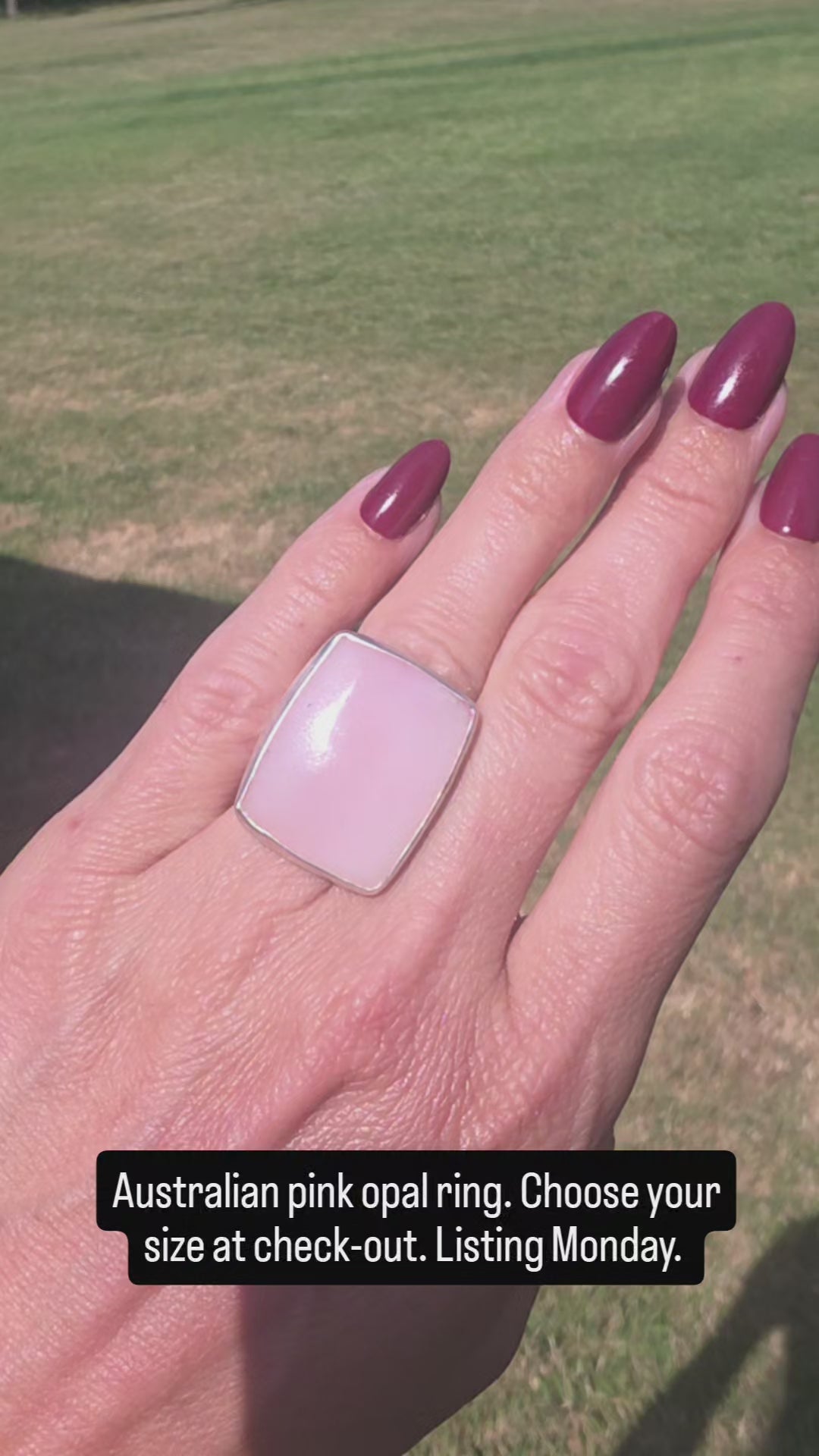 Australian Pink Opal Ring-Choose Size at Checkout