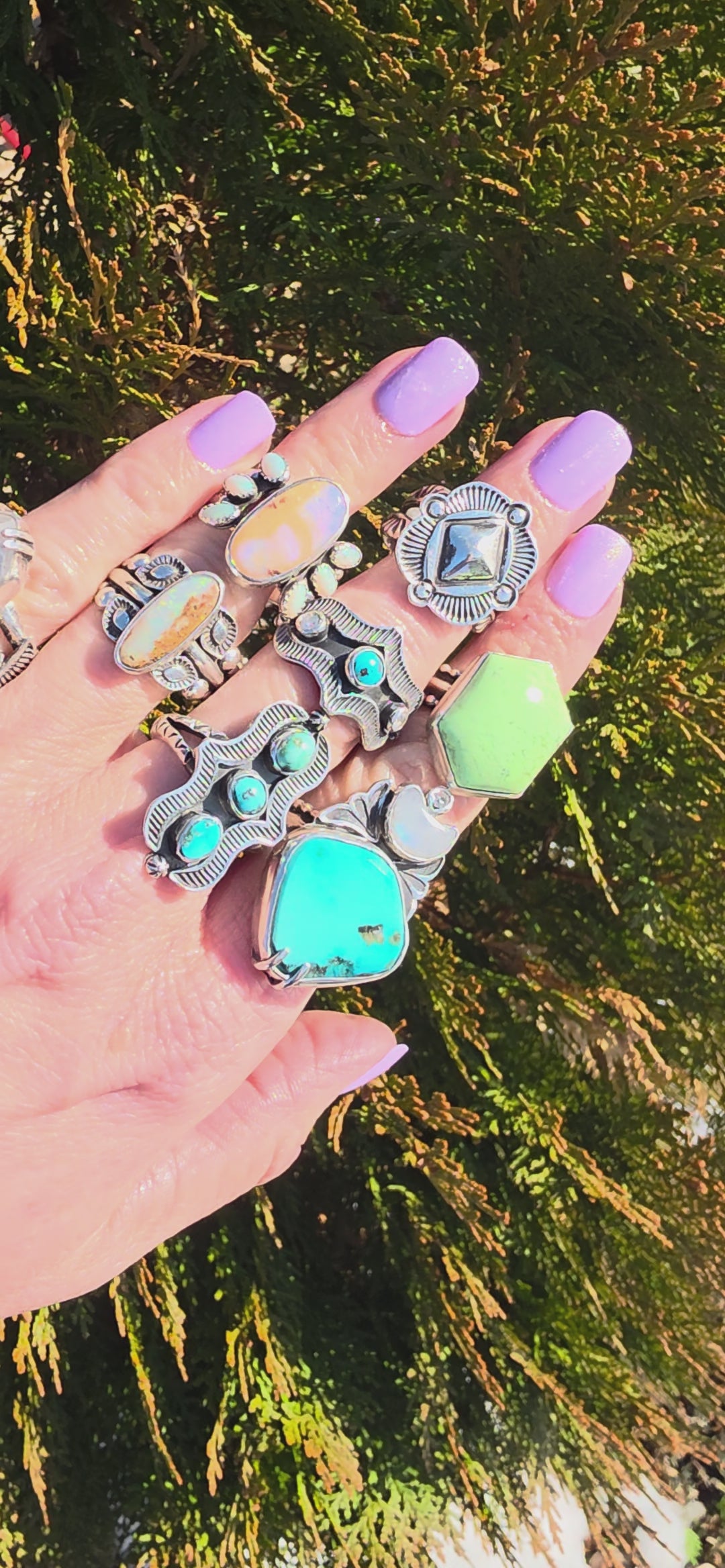 Lemon Chrysophase Sterling Ring Sz 7