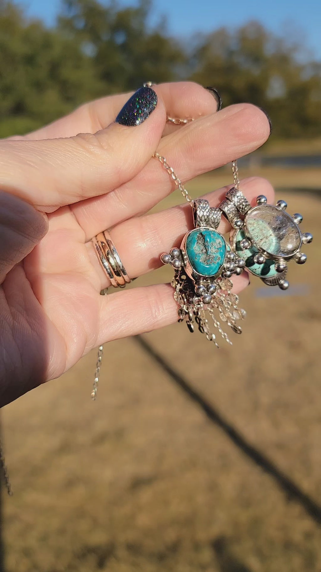 Turquoise Nugget Pendant