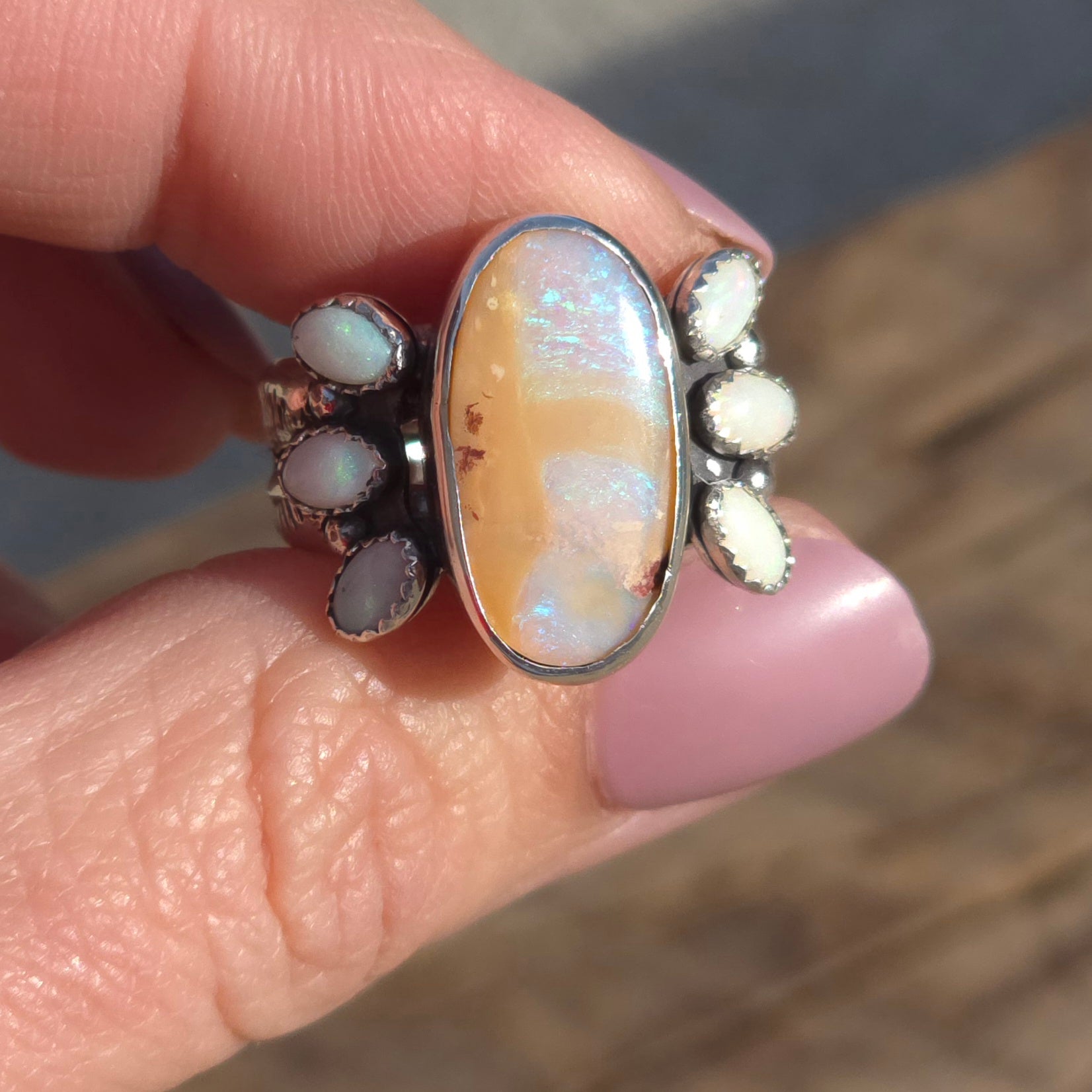 Sz. 7 Australian Opal Ring