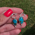 Royston Turquoise charm earrings with Bead details