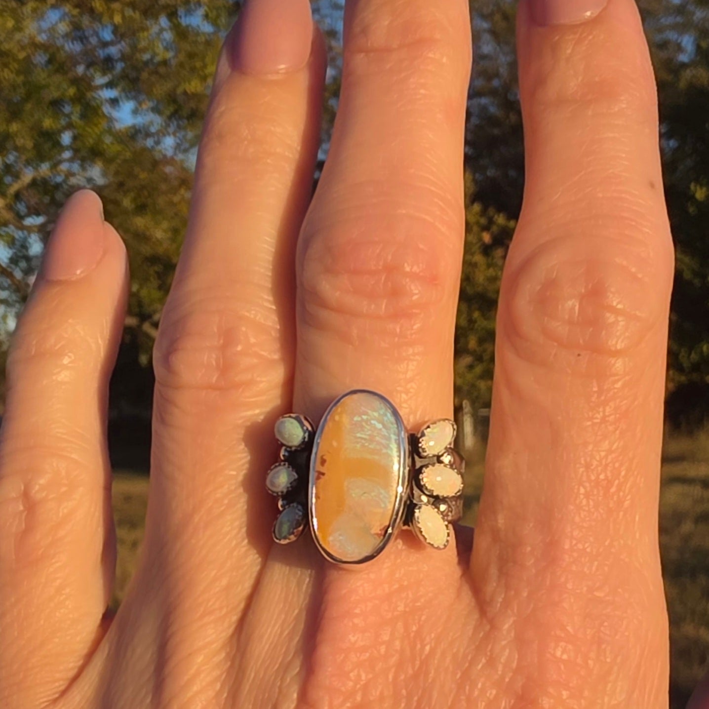 Sz. 7 Australian Opal Ring