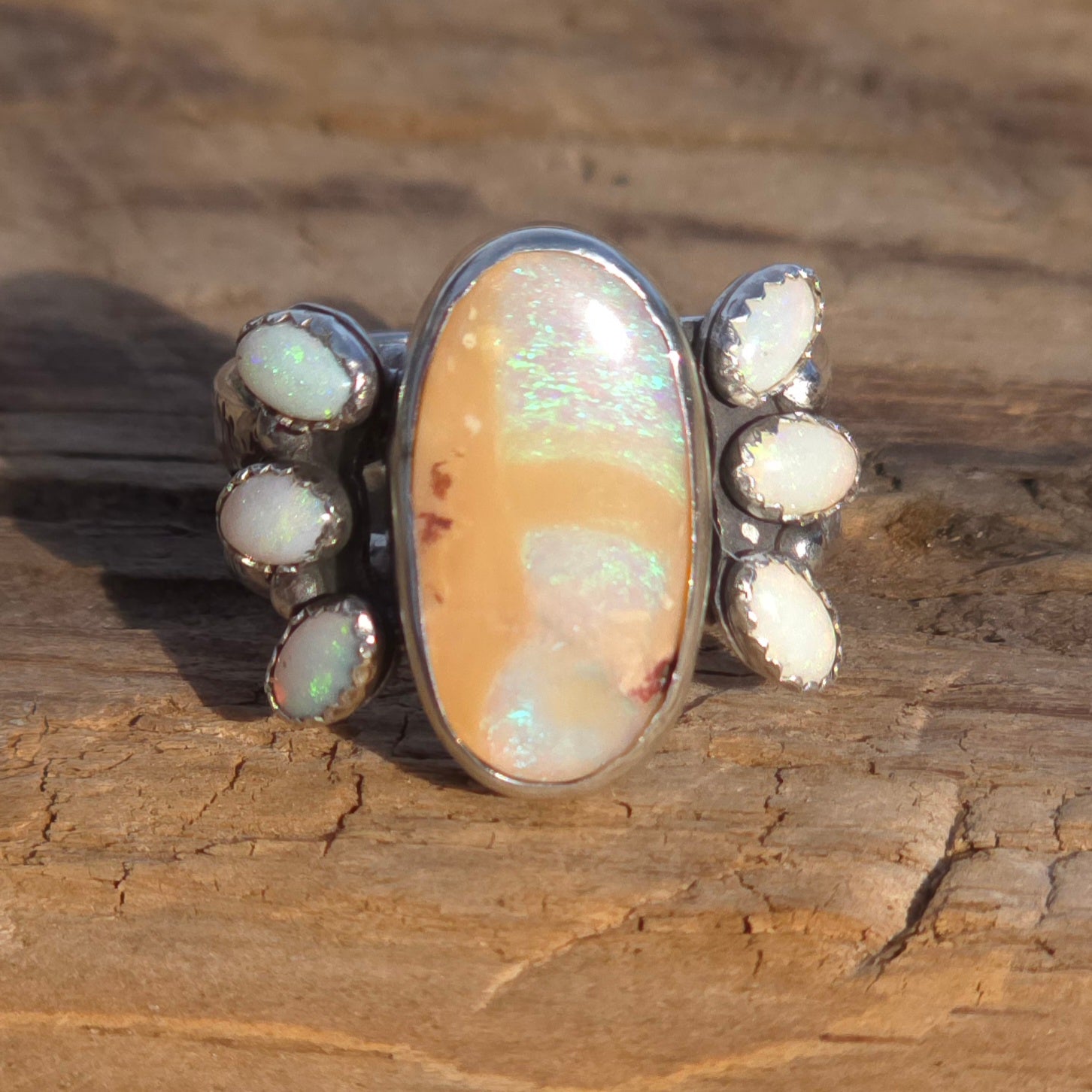 Sz. 7 Australian Opal Ring