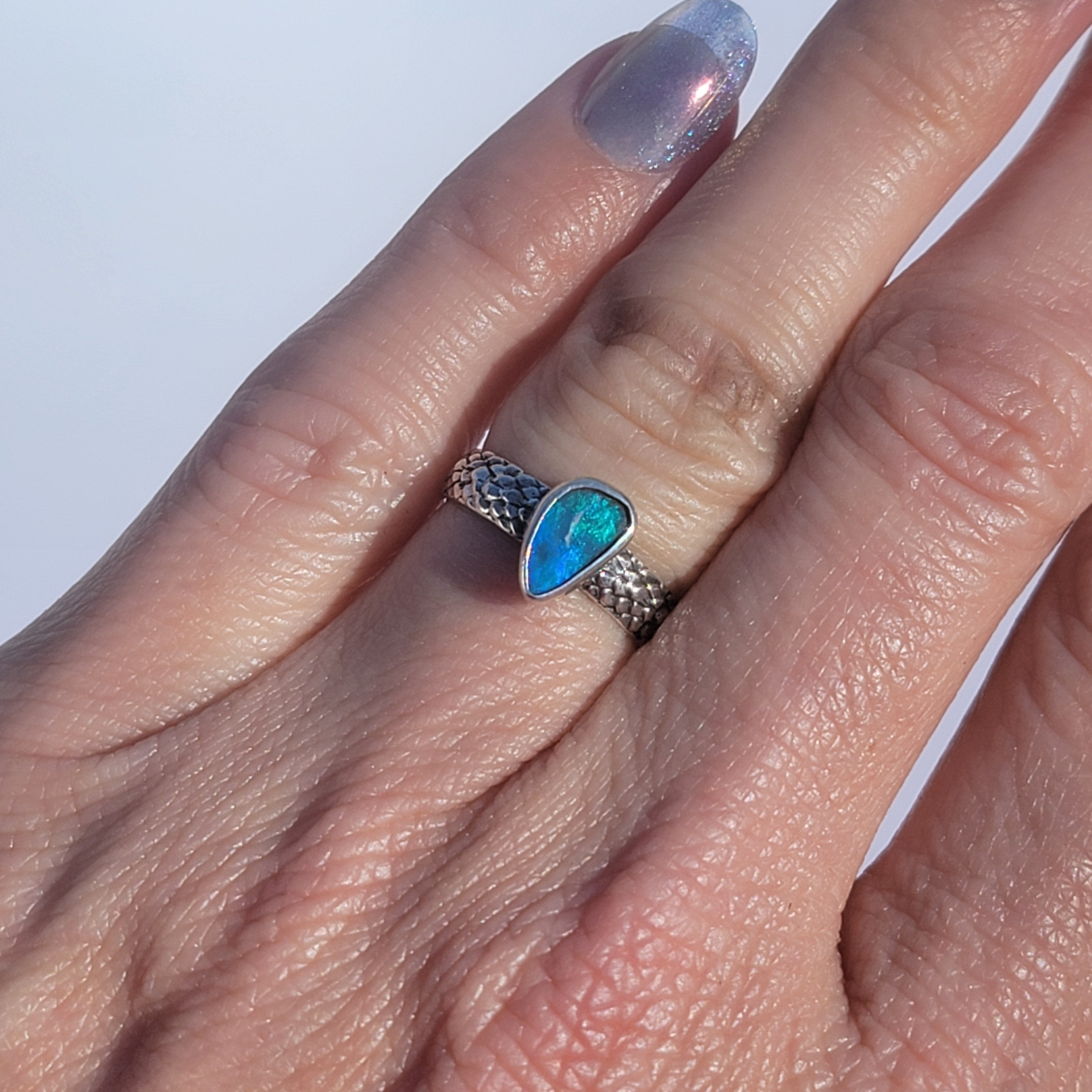 Sz 5 Australian Opal Ring