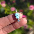 #4 Golden Hills Lavender Tiny Turquoise and CZ Pendant