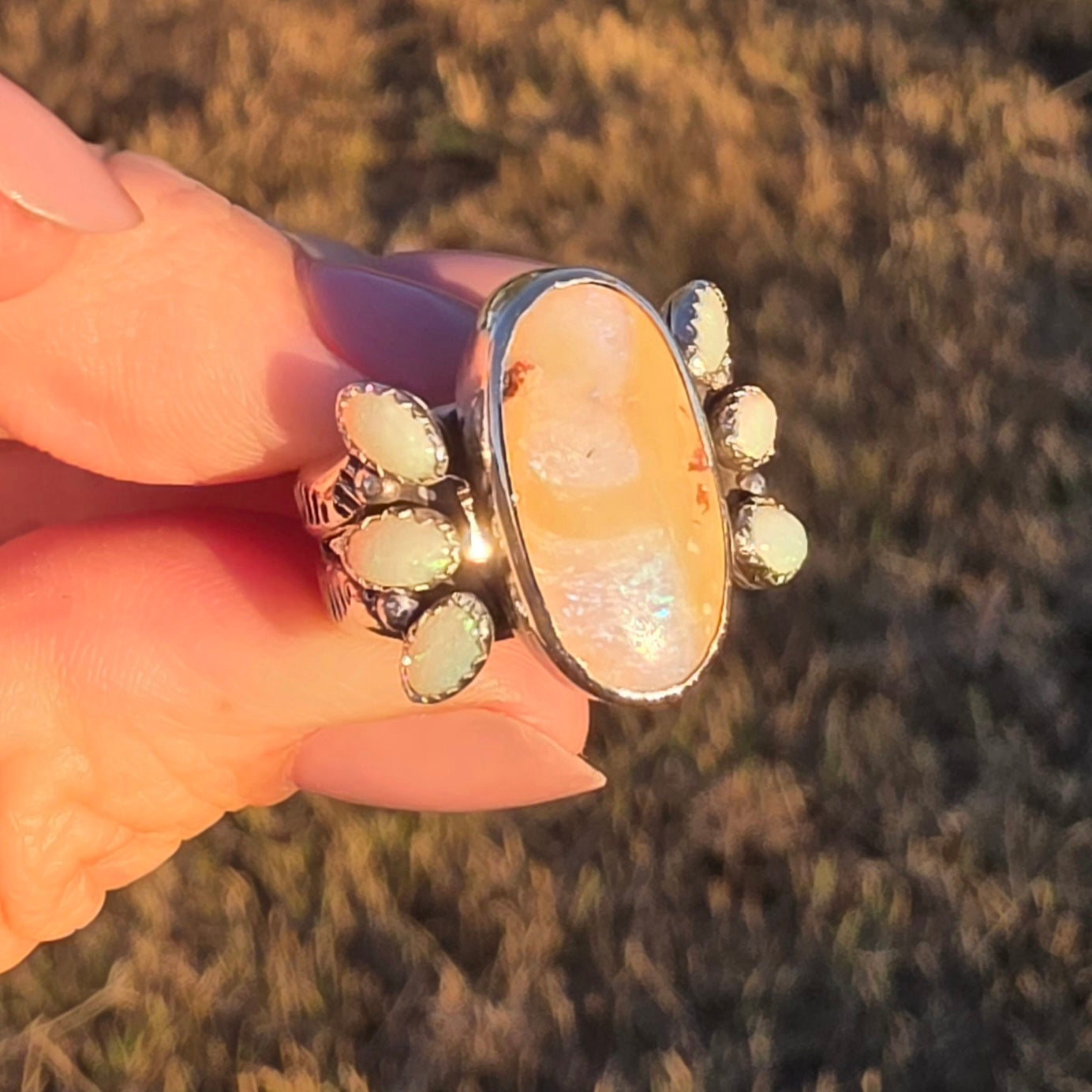 Sz. 7 Australian Opal Ring