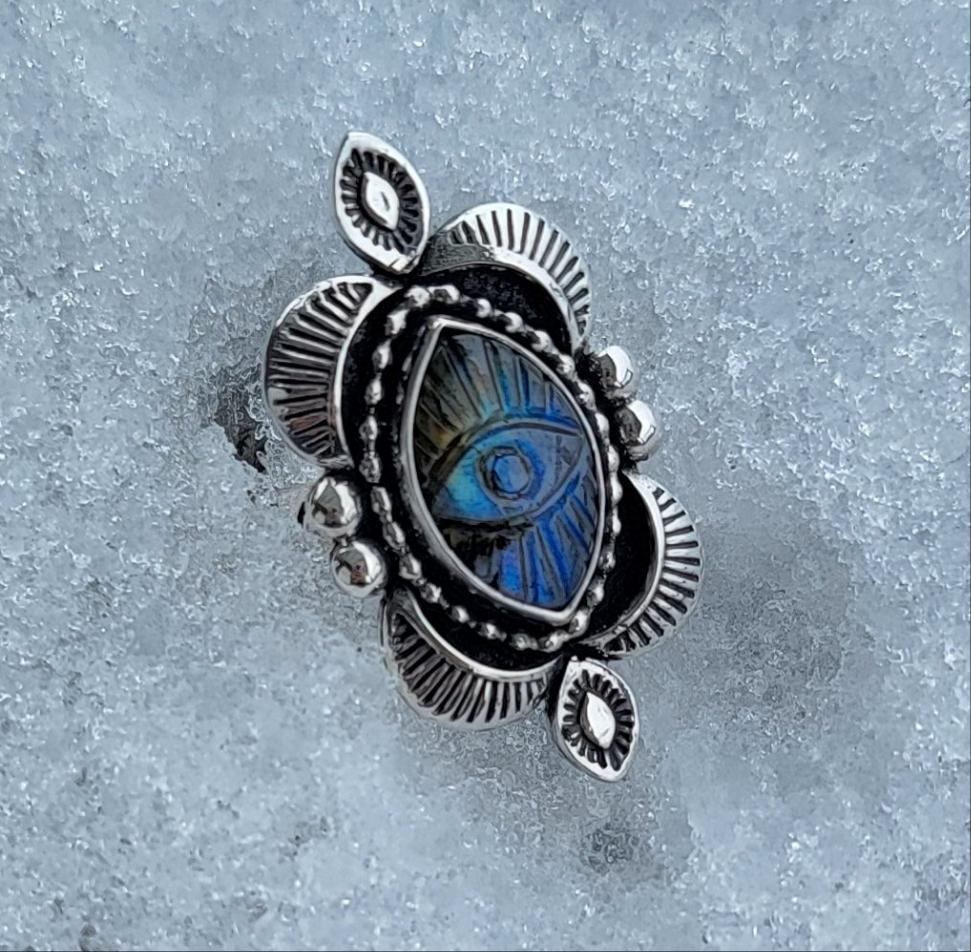 Labradorite Third Eye Ring or Pendant