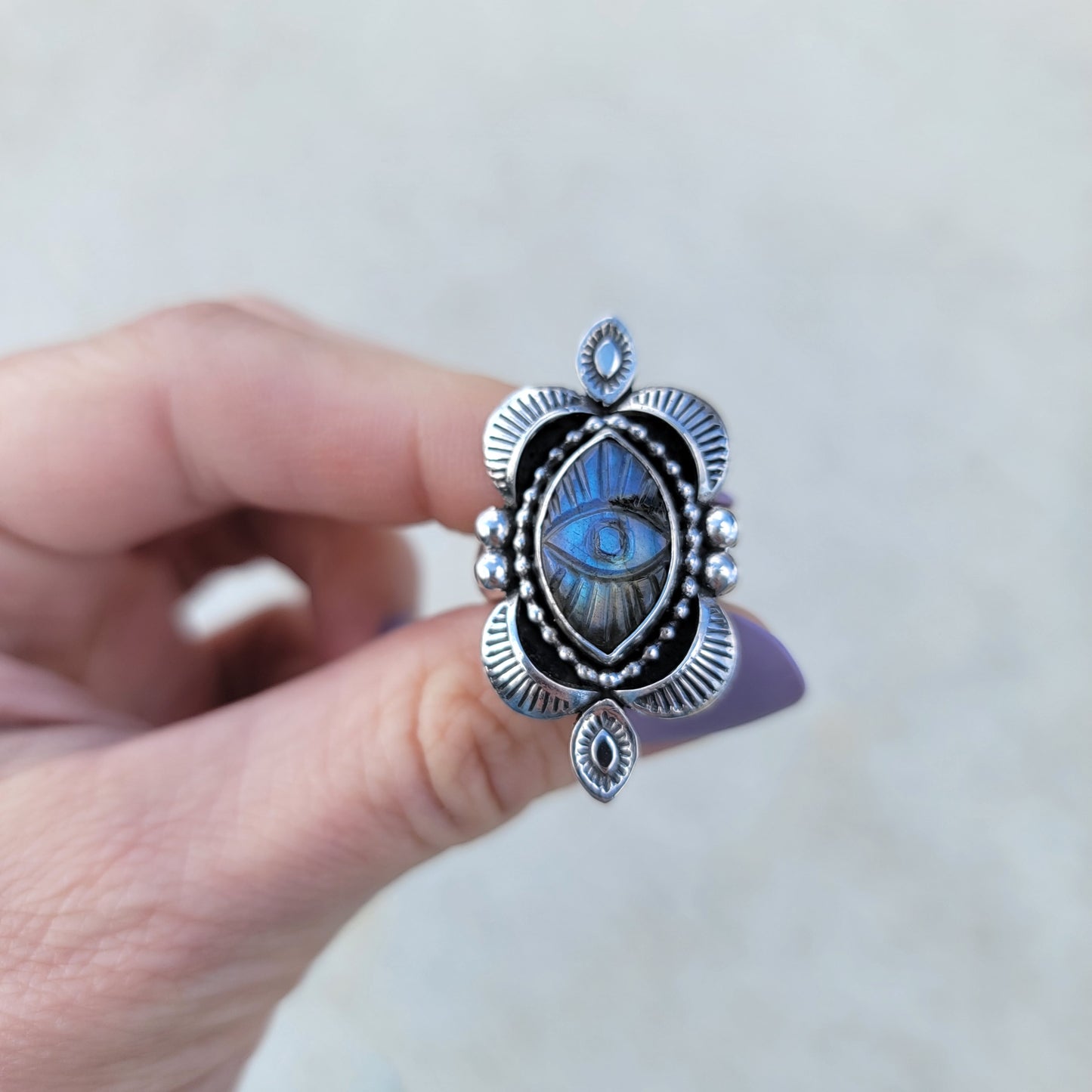 Labradorite Third Eye Ring or Pendant