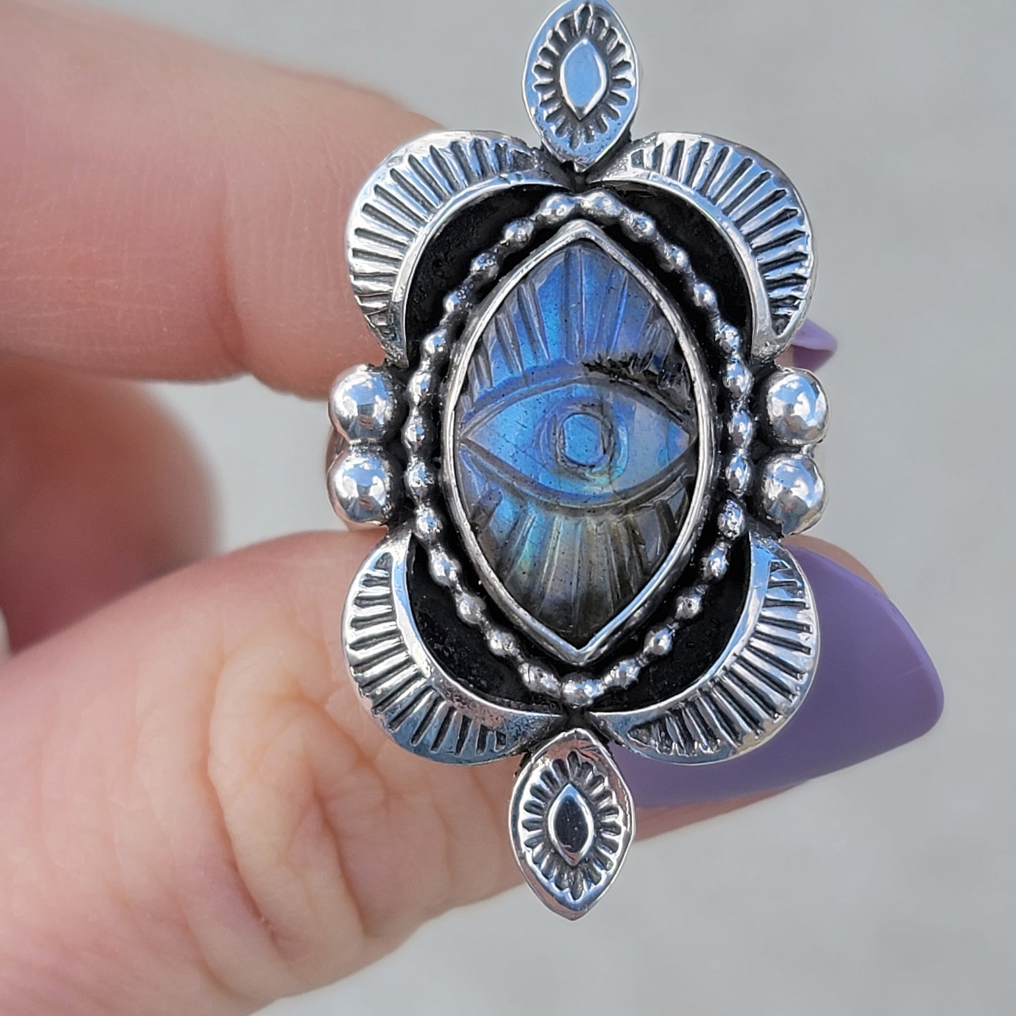 Labradorite Third Eye Ring or Pendant