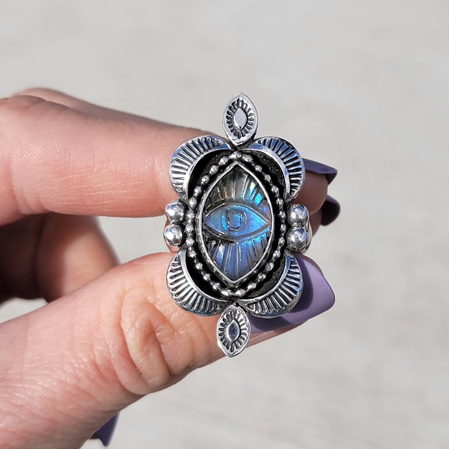 Labradorite Third Eye Ring or Pendant