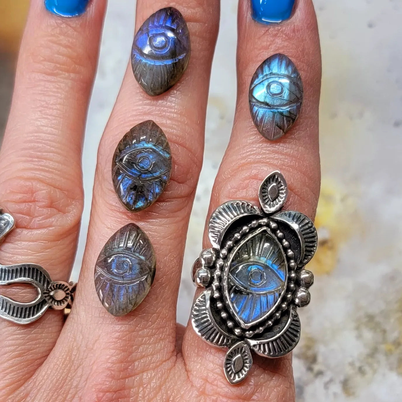 Labradorite Third Eye Ring or Pendant